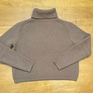 Jenni Kayne Wool & Cashmere Cropped Turtleneck Sweater